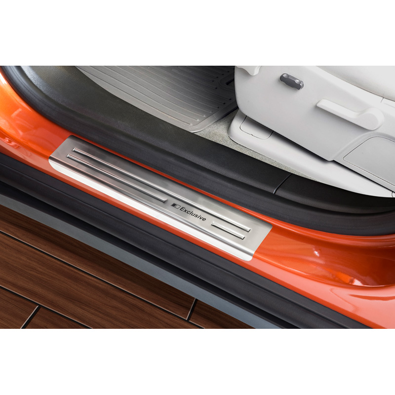 Inox door sill protectors  Opel Mokka/Mokka X 2012-2016 & FL 2016-2020 - 'Exclusive' - 4-pieces