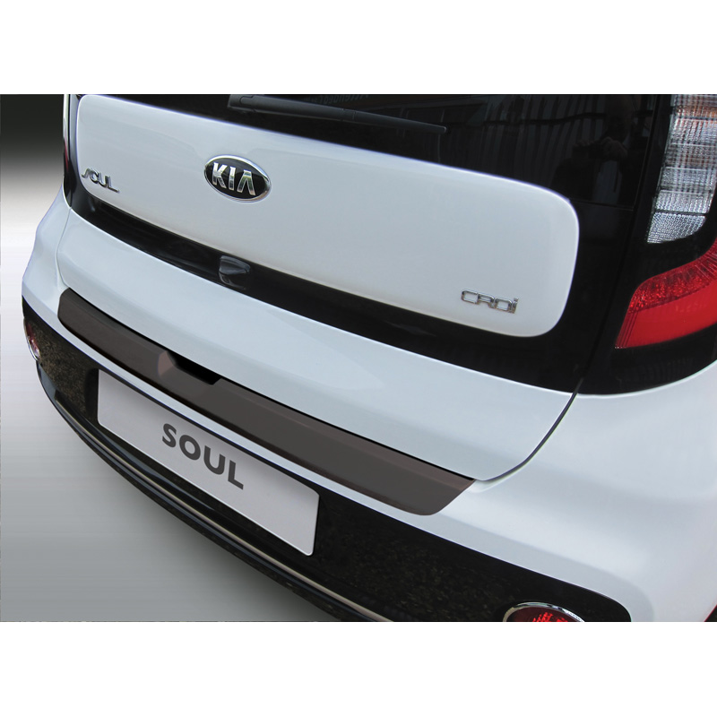 ABS Rear bumper protector  Kia Soul 10/2016-04/2019 Black