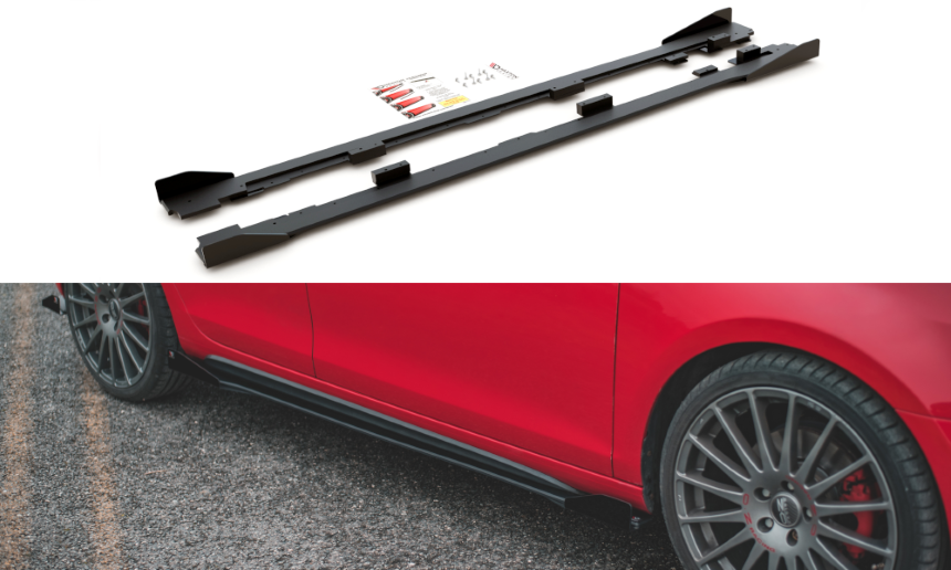 Race Zijskirts + opzetstuk VW Golf 6 GTI Maxton Design duurzaam