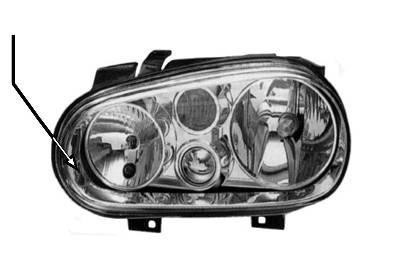 koplamp, Valeo, H7+H1+H3, rechts VW Golf 4, 1998-2003
