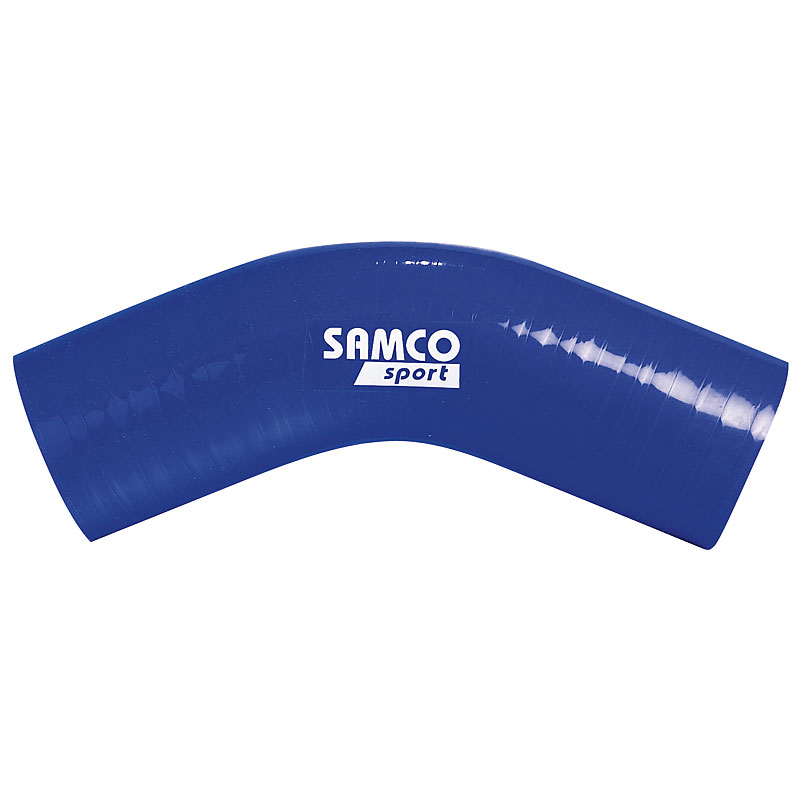 Samco Siliconen slang 45 graden bocht - Lengte 102mm - Ø35mm - Blauw