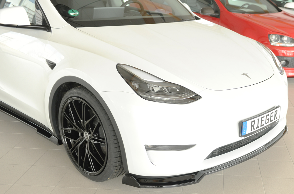 Voorspoiler Tesla Model Y Rieger Glans Zwart