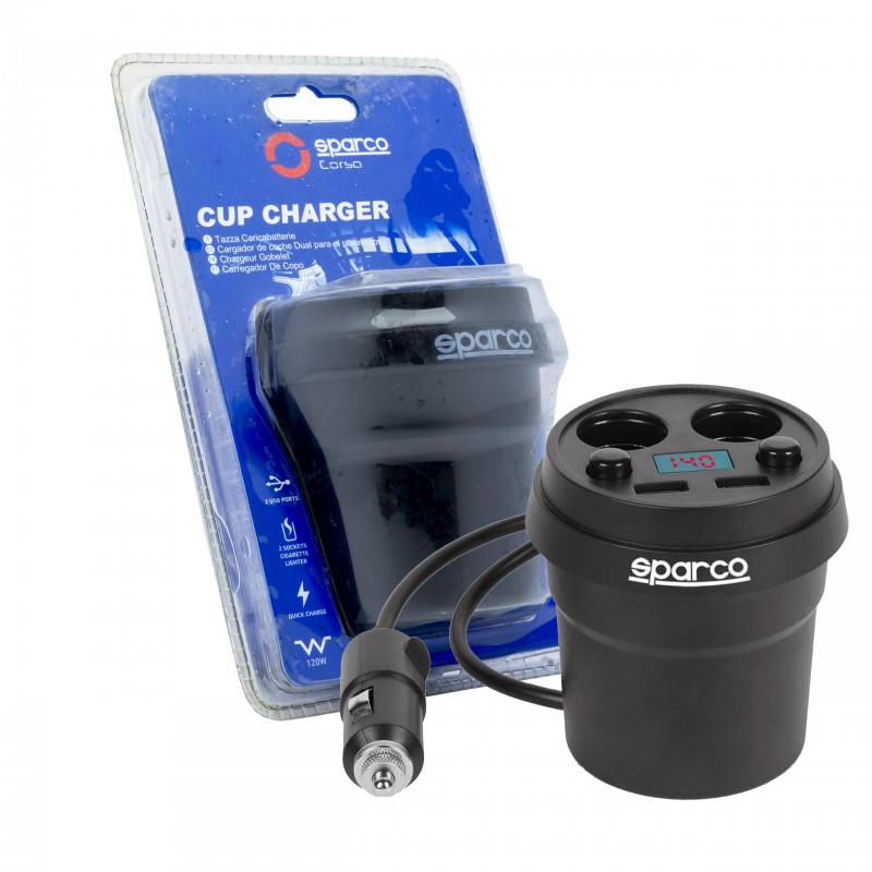 SPC5002 SPARCO CUP CHARGER 3.1A ABS BLACK