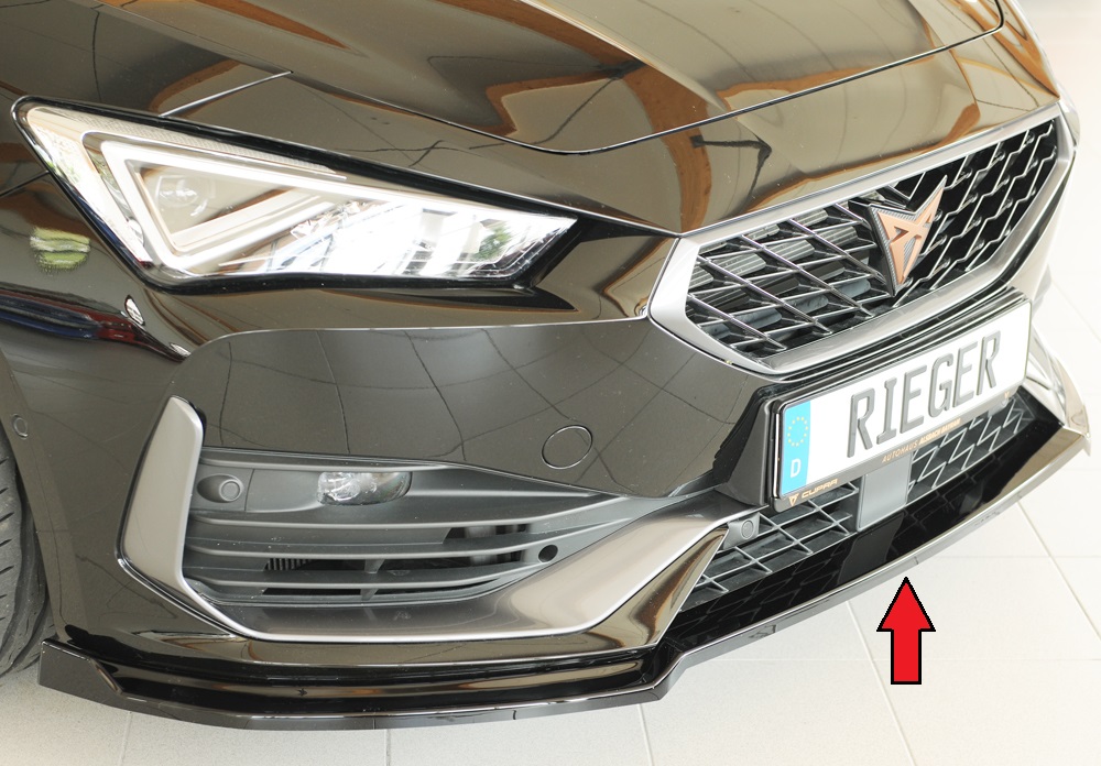 Voorspoiler Cupra Leon (KL): 09.20-06.2024 glans zwart