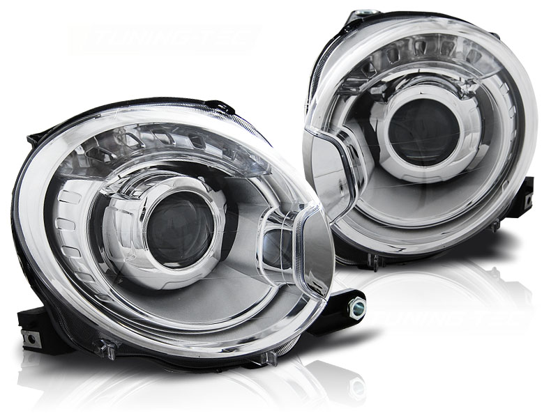 Koplampen Fiat 500 07-15 Chroom