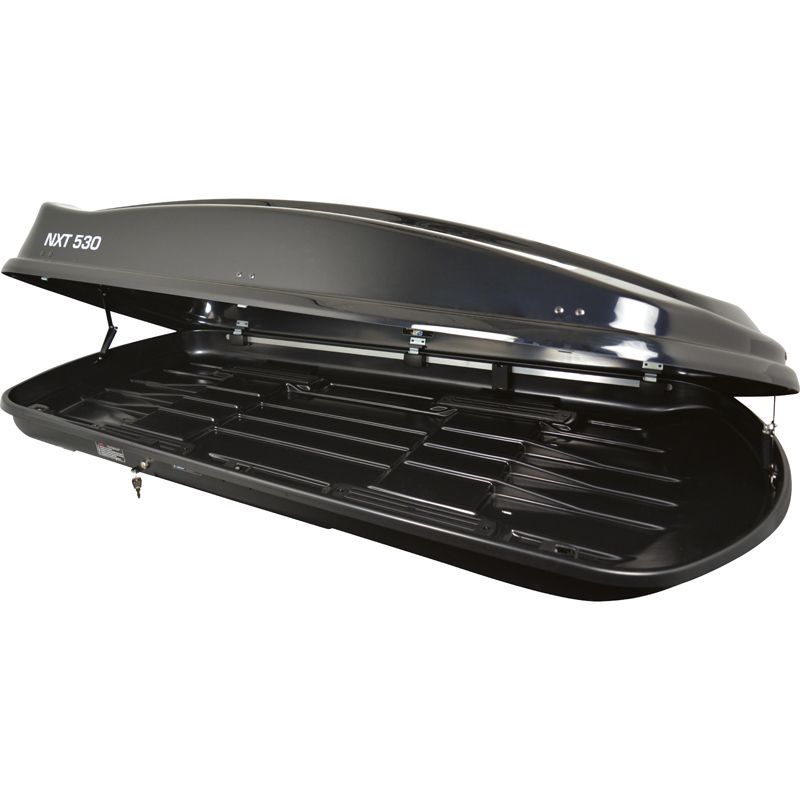 Twinny Load Dakbox NXT 530 Liter Glanzend-Zwart 201x90x40cm (Dubbelzijdig)