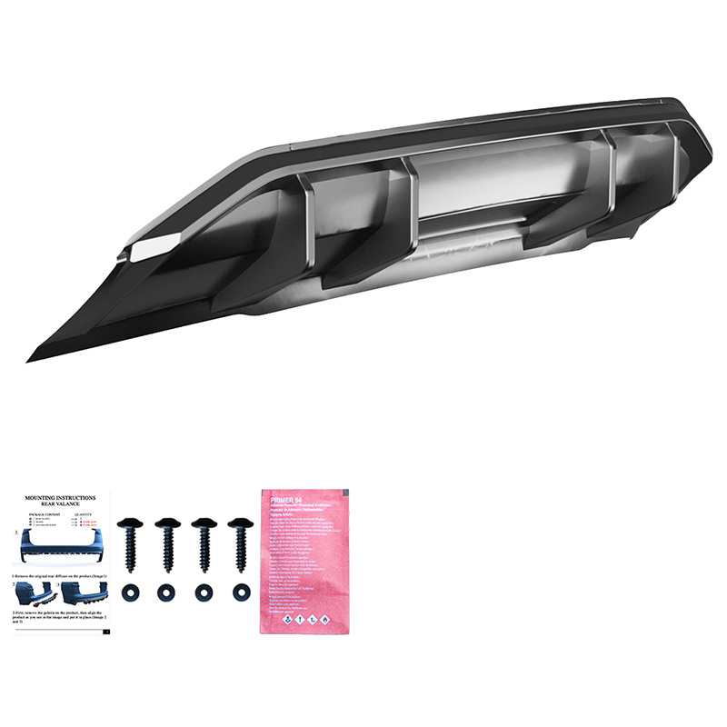 Oneway Rear Diffuser  Audi Q3 (F3N) Sportback S-Line 2019-2025 excl. RSQ3 - Gloss black