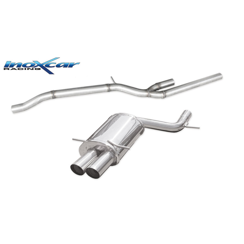 100% Inox Mid pipe + Sport Exhaust  Audi S4 (B5) 2.7 Biturbo 265hp 1998-2001 2x75mm Ø60 Racing