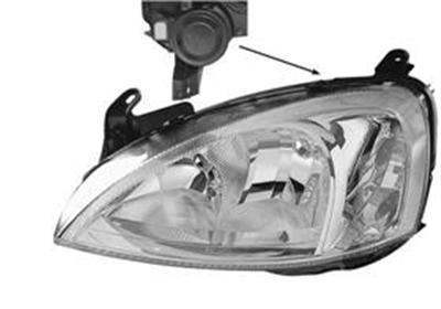koplamp, model Valeo, H7+H7, elektr verstelb, rechts, 10/2002-07