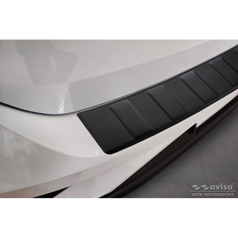 Matt Black Stainless Steel Rear bumper protector  Volkswagen T-Roc 2017-2022 & Facelift 2022- incl. Cabrio 'Ribs'