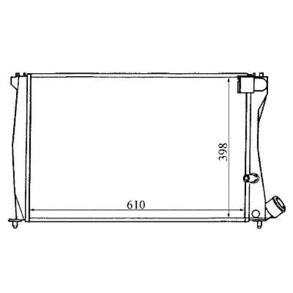 Radiator CITROEN XANTIA 95->> 630x410x34 2.0 TURBO CTM+/-AC