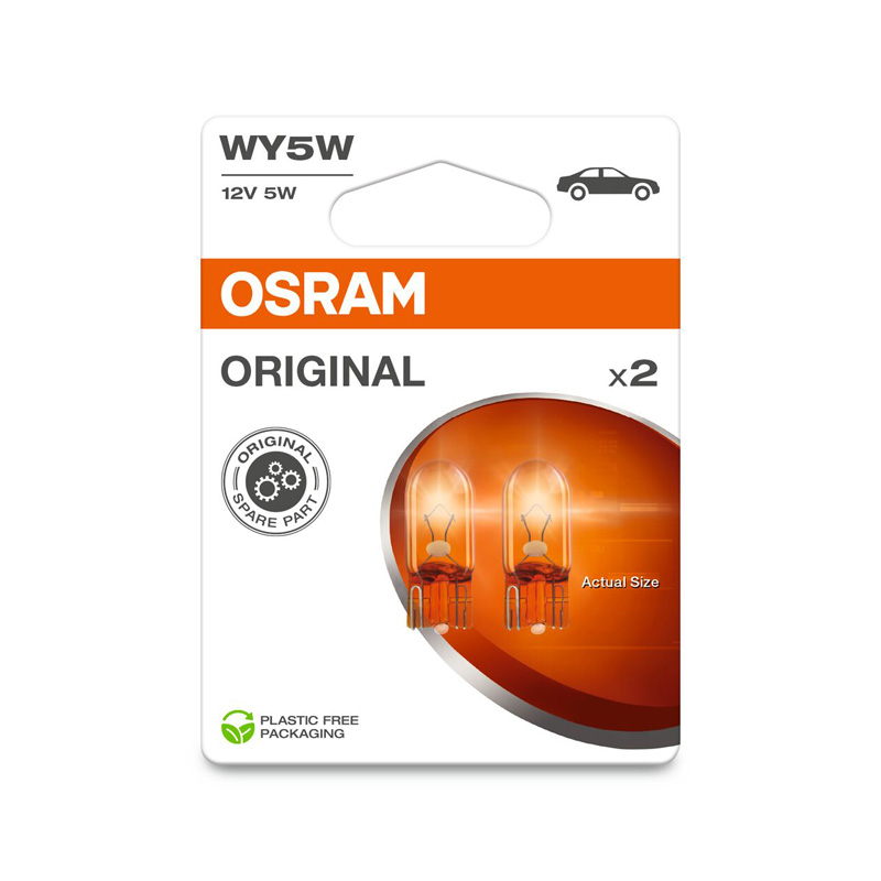 Osram Original Halogen bulbs - T10 - 12V/5W - set of 2 pieces - Orange