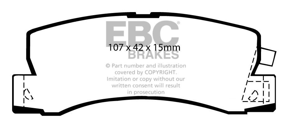 EBC Brakes TOYOTA Celica 1.8 (AT200) 95-99 Remblokken achterzijd