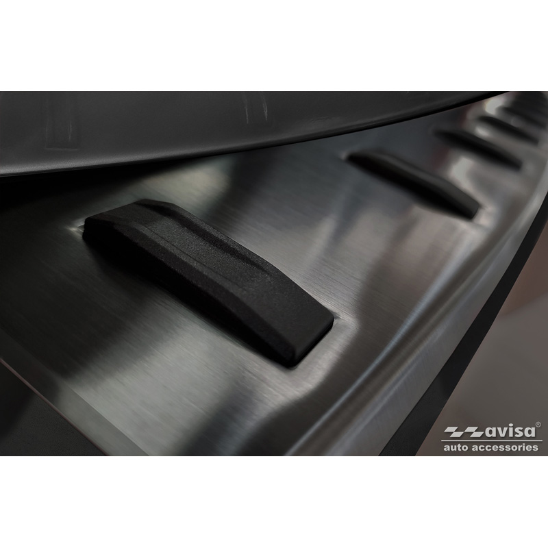 Black Stainless Steel Rear bumper protector  BMW X5 (G05) M-Sport 2018- 'STRONG EDITION'