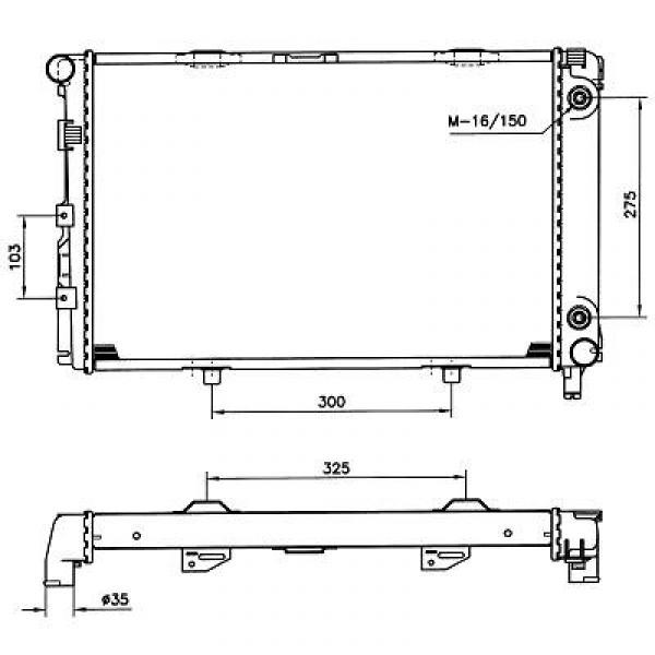 Radiator DB W 201 82-93 574x368 190 2.0/190E 2.0/190D 2.0