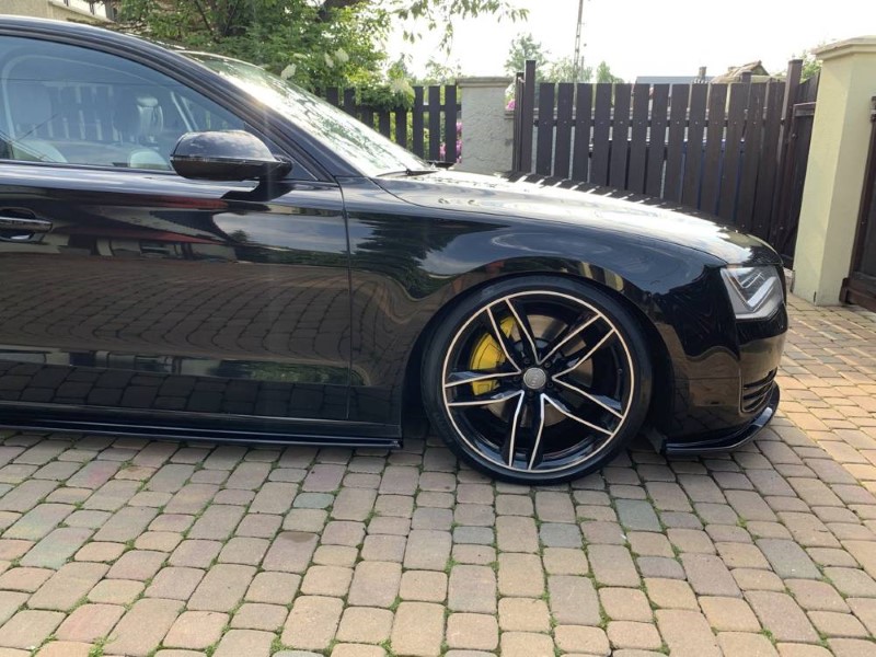 ZijSkirts Diffusers Audi A8 D4 Lang Glanzend Zwart