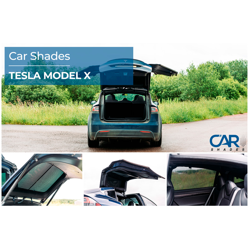 Set Car Shades  Tesla Model X 5 doors 2016- (8-pieces)