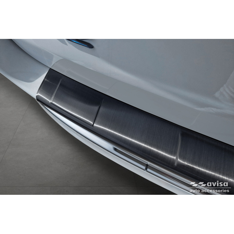 Black Stainless Steel Rear bumper protector  Jeep Grand Cherokee V (WL) 2022- 'Ribs'