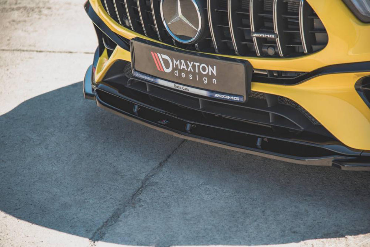 Voorspoiler  Mercedes A Klasse W177 A45 S AMG Glans Zwart Maxton