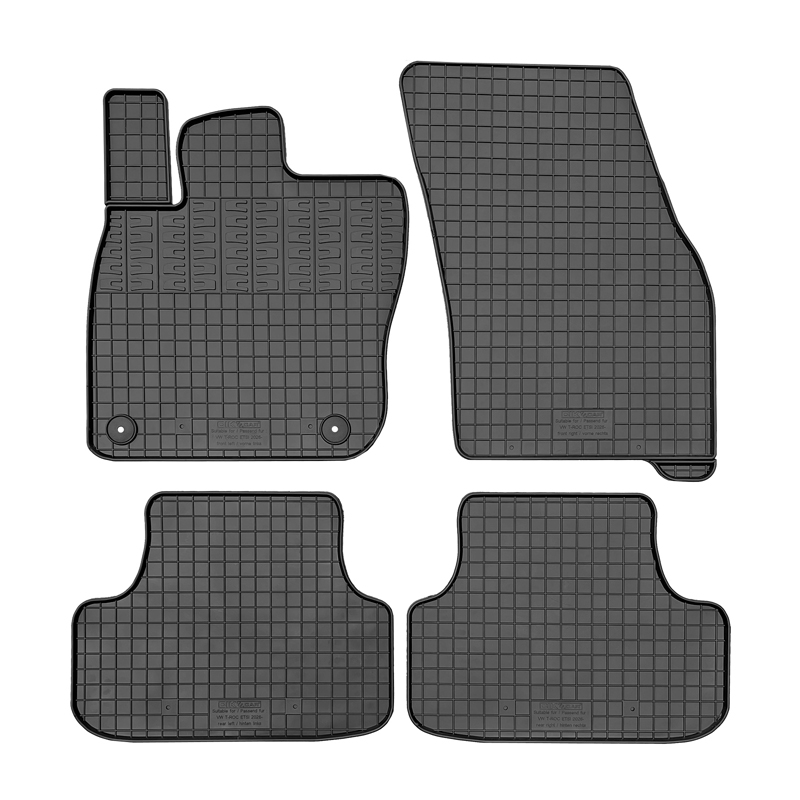 CIKCAR Rubber car mats set  Volkswagen T-Roc II eTSi 2025- (4-pieces + fixing system)