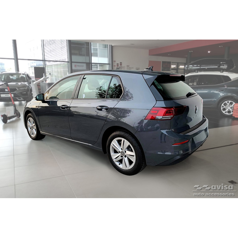 Matzwart RVS Achterbumperprotector  Volkswagen Golf VIII HB 5-deurs 2020-2024 & FL 2024-