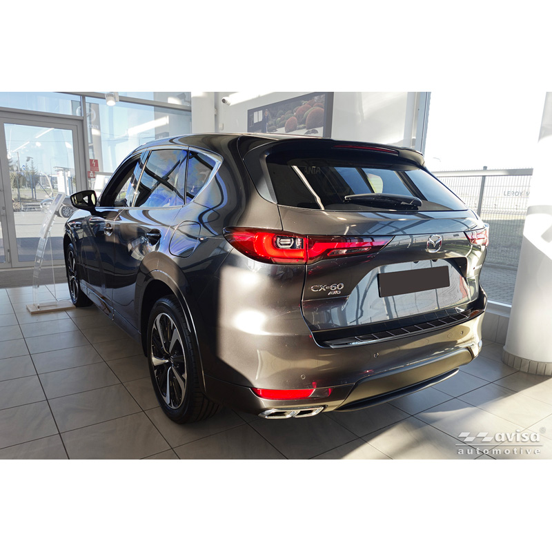 Avisa Black Stainless Steel Rear bumper protector  Mazda CX-60 (KH_) 2022- 'Shadow Premium'