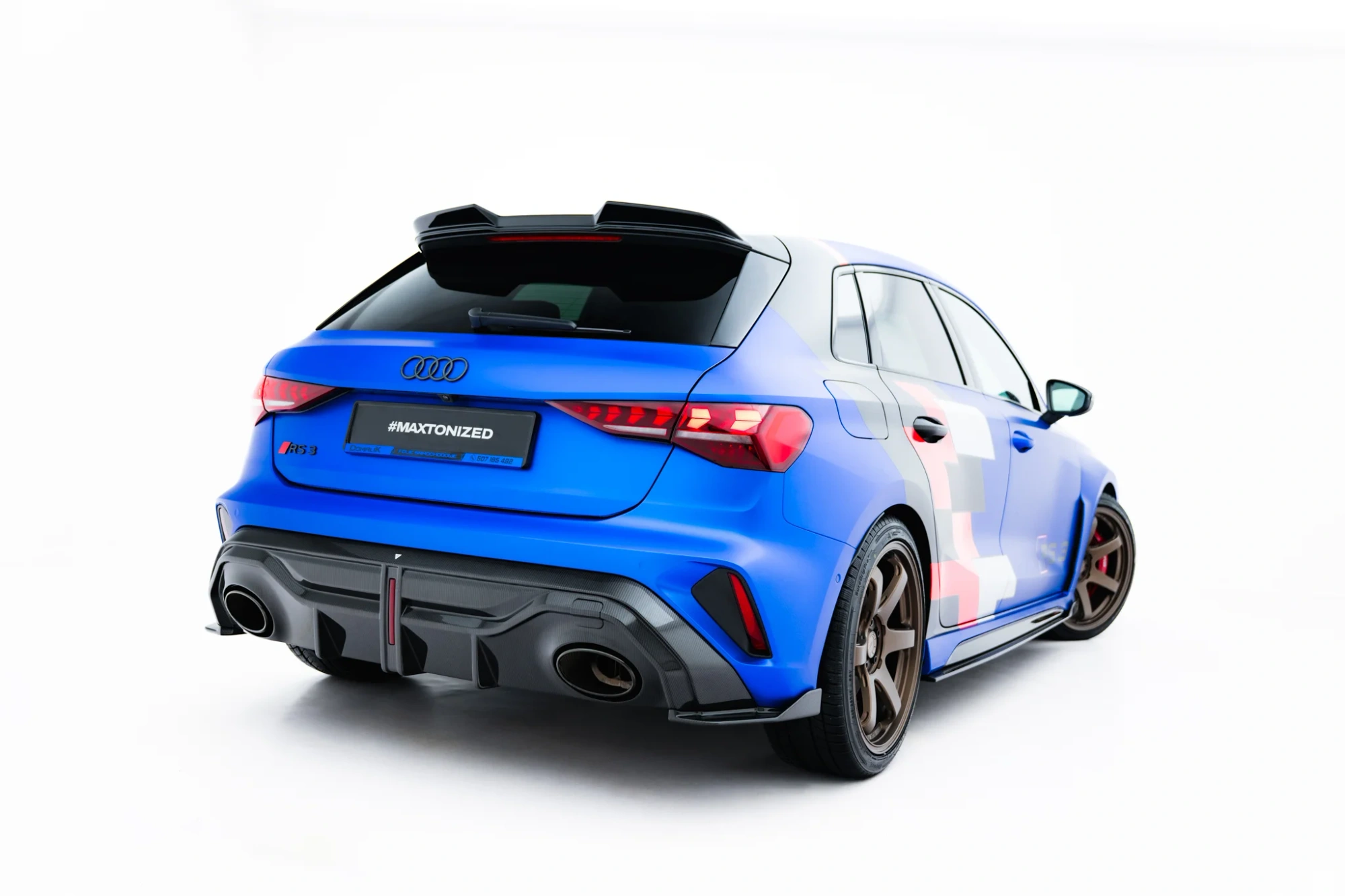 Achter Zij-Diffusers Audi RS3 Sportback 8Y Facelift Prepreg Carbon Fiber Maxton Design