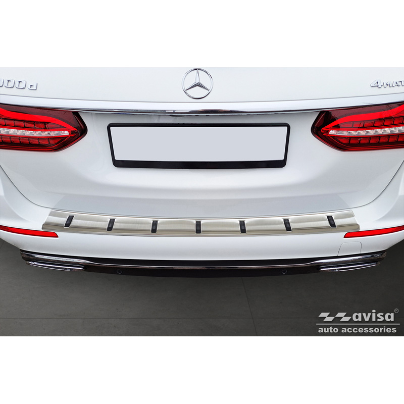 Avisa Stainless Steel Rear bumper protector  Mercedes E-Class Estate S213 2016-2023 (incl. E53 AMG) 'STRONG EDITION'