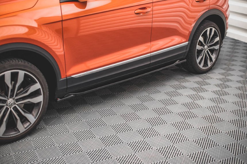 Side skirts VW T-Roc Glans Zwart