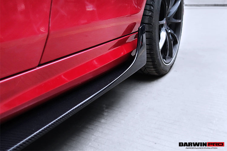 Mercedes Benz W204 C Class Coupe DP Style Carbon Fiber Zijskirts 2012-2014