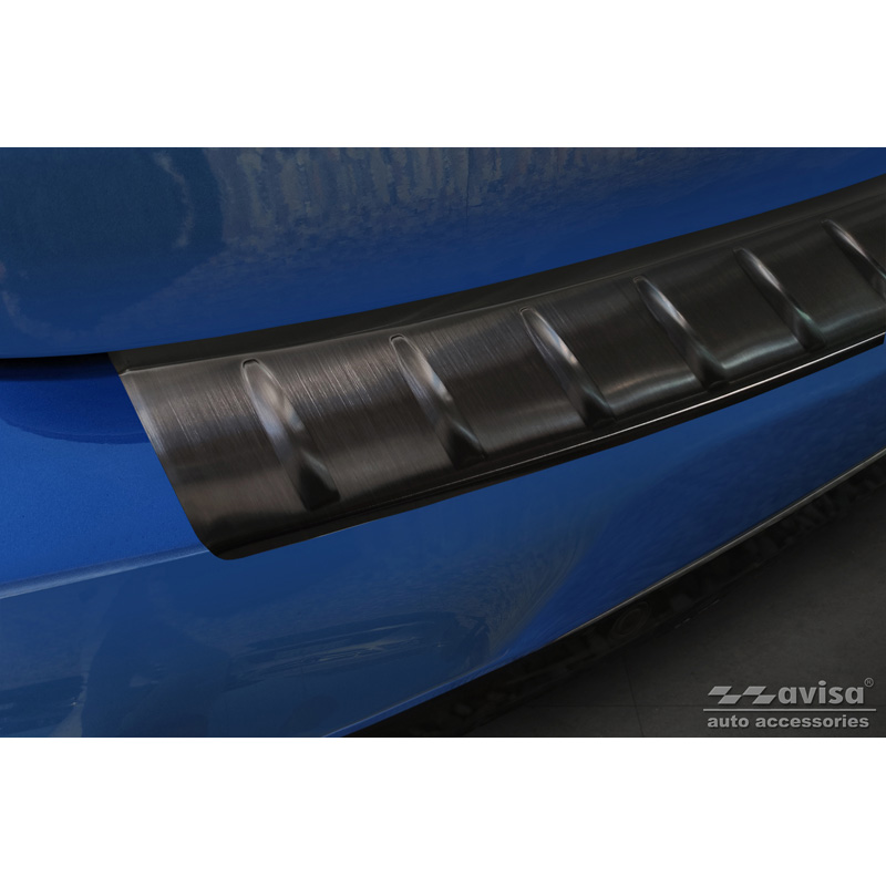 Black Stainless Steel Rear bumper protector  BMW 2 Active Tourer F45 2013-2021 with M-Pakage 'Ribs'