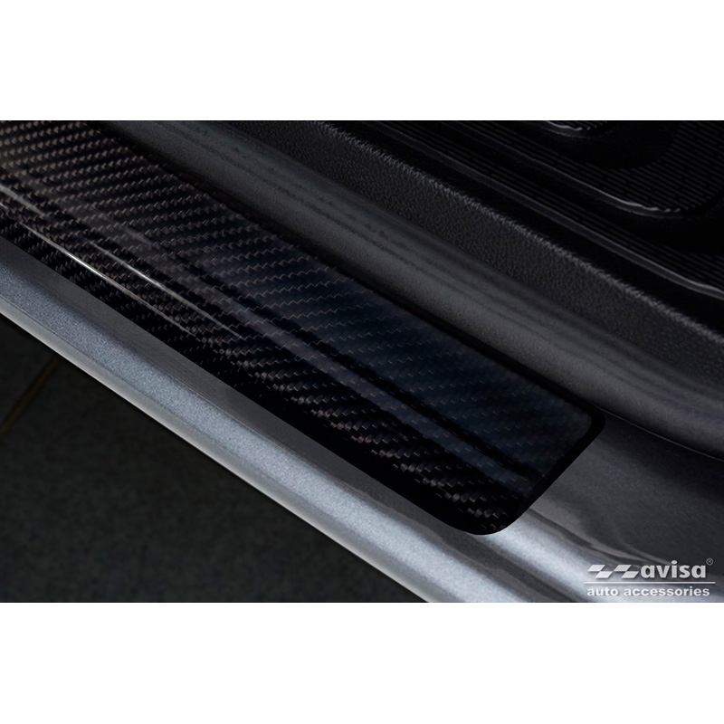 3D Black Carbon Door sill protectors  Mercedes Vito & V-Class 2014-2019 & Facelift 2019- 2-pieces