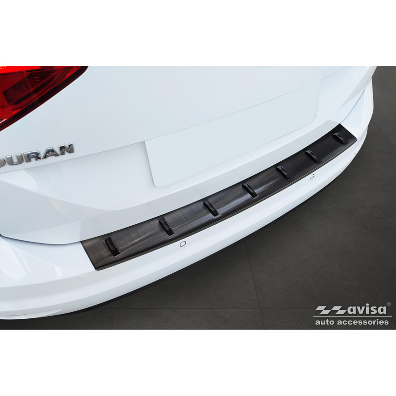 Avisa Black Stainless Steel Rear bumper protector  Volkswagen Touran III 2015- incl. R-Line 'STRONG EDITION'