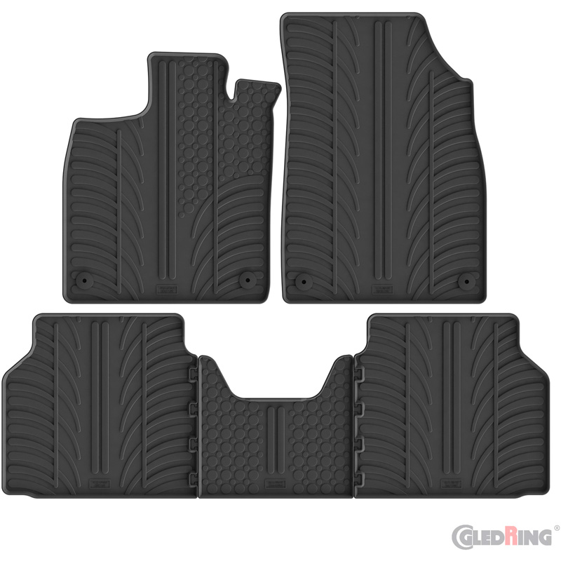 Gledring Rubber car mats set  Cupra Tavascan (KR1) 2024- (T profile 5-pieces)