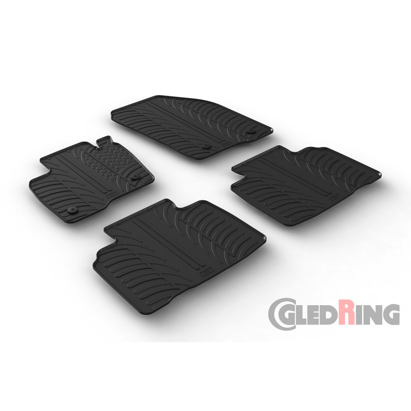 Rubbermatten  Ford Edge 2016- (T profiel 4-delig + montageclips)