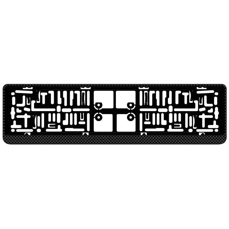 Synthetic license plate holder 'Click' 52x11cm Carbon-Look