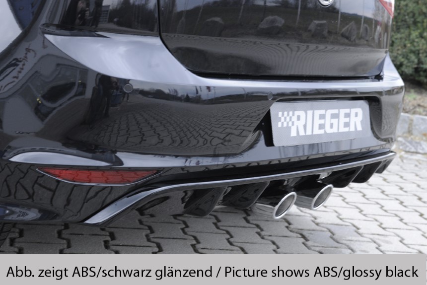 Diffuser VW Golf 7 R-line Rieger dubbele uitlaat