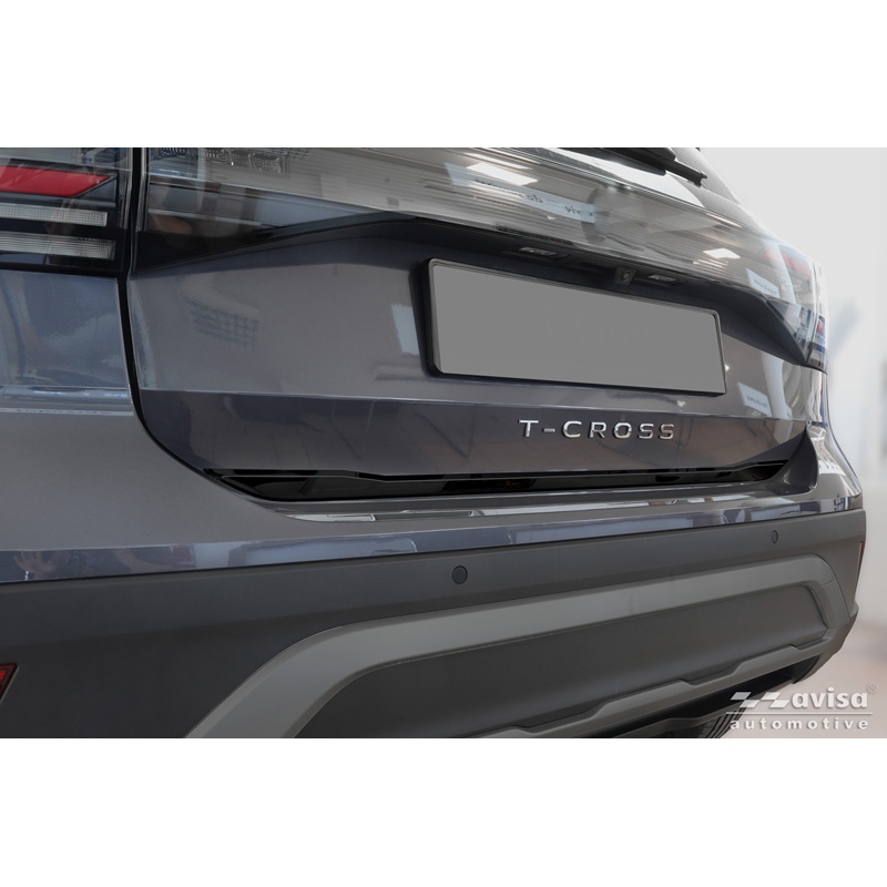 Avisa Zwart Chroom RVS Kofferbak Sierlijst  Volkswagen T-Cross 2019-2024 & Facelift 2024-