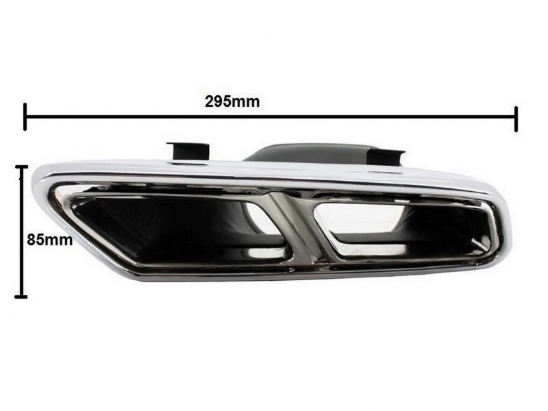 Exhaust Muffler Tips suitable for MERCEDES S-Class W222 E-Class W212 S212 Facelift CLS W218 SL-Class R231 E63 S63 SL65 A-Design