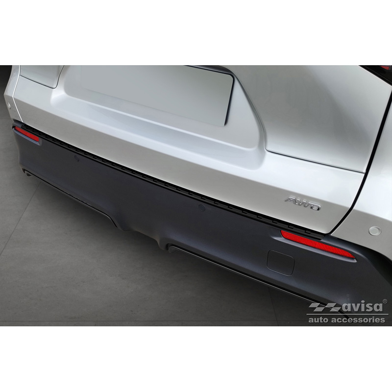 Matt Black Stainless Steel Rear bumper protector  Toyota bZ4X 2021- & Subaru Solterra 2022- 'Ribs'
